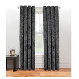 George Home charcoal velvet effect eyelet curtains, imported from the UK