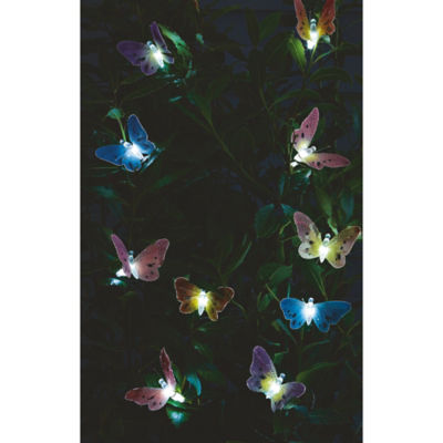 George Home 10 LED white solar butterfly lights, UK version