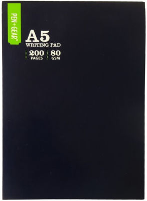 Pen & Gear A5 plain writing pad with 100 sheets, imported from the UK