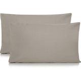 George Percale Cotton Pillowcases Grey Pair, UK version