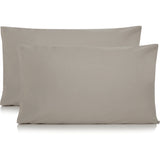 George Percale Cotton Pillowcases Grey Pair, UK version