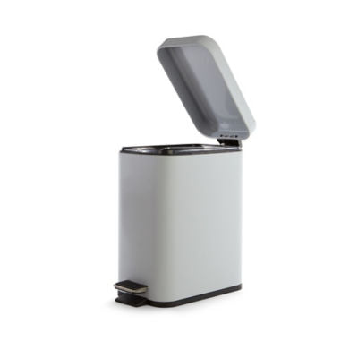 George Home Rectangular Waste Bin Grey 5 Litre, UK version