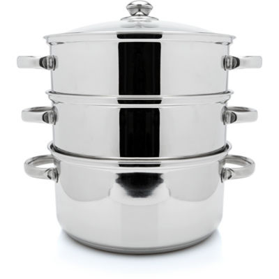 George Home 3 tier stainless steel steamer 24cm, UK version
