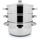George Home 3 tier stainless steel steamer 24cm, UK version