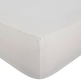 George Home white brushed cotton fitted sheet single, UK version