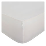 George Home white brushed cotton fitted sheet for double bed, UK version