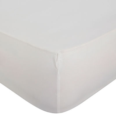 George Home white brushed cotton fitted bed sheet king, UK version