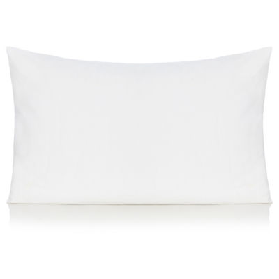 George Home white brushed cotton pillowcase pair 48x74cm, UK version