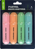 Pen & Gear pastel highlighters 4-pack, imported from the UK