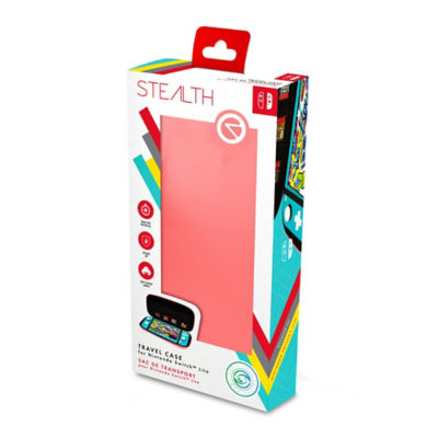 STEALTH travel case for Nintendo Switch Lite coral, imported from the UK