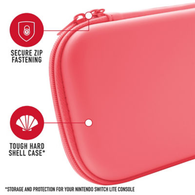 STEALTH travel case for Nintendo Switch Lite coral, imported from the UK
