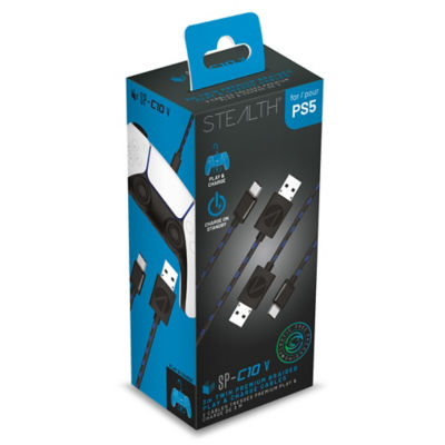 STEALTH twin Play & Charge cables for PS5, 3M length (British brand)
