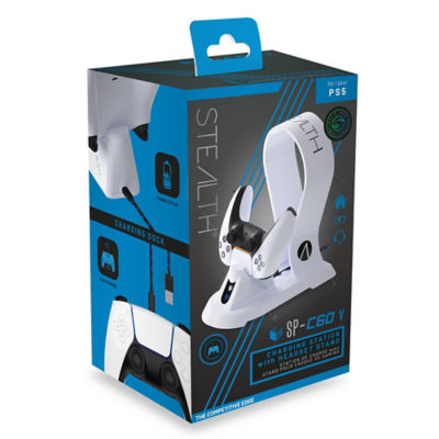 STEALTH SP-C60 V charging station with headset stand for PS5, UK version