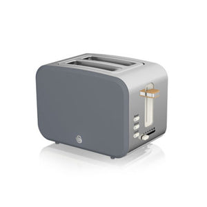 2 Slice Nordic Style Toaster with 6 Power Settings and Removable Crumb Tray