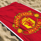 Manchester United printed beach towel, imported from the UK