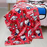 Hello Kitty fleece blanket friends pattern 100x150cm, imported from the UK