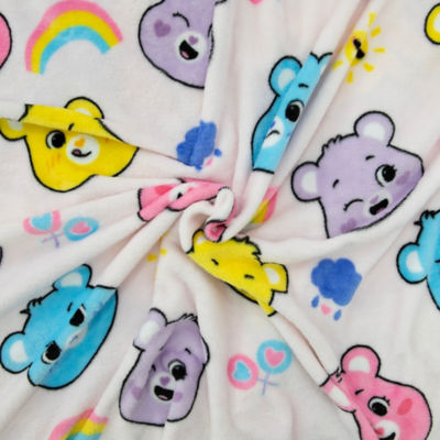 Care Bears rainbow fleece blanket 100x150cm, imported from the UK