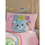ASDA Care Bears Blue & Yellow Reversible Shaped Decorative Cushion 30x30cm- Buy online at McGrocer