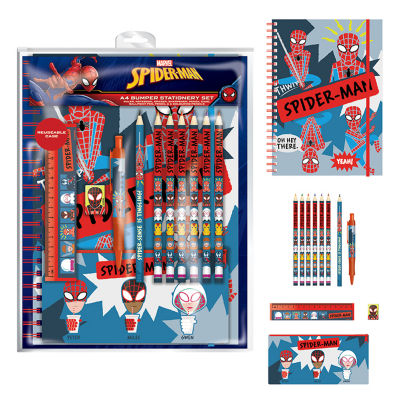 Spiderman bumper stationery wallet set - British product