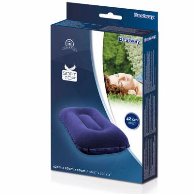 Bestway inflatable soft top pillow 42cm x 26cm x 10cm - British product