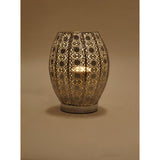 George Home silver toned Moroccan table lamp, UK version
