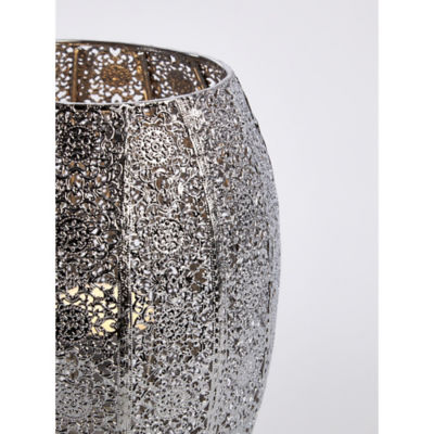 George Home silver toned Moroccan table lamp, UK version