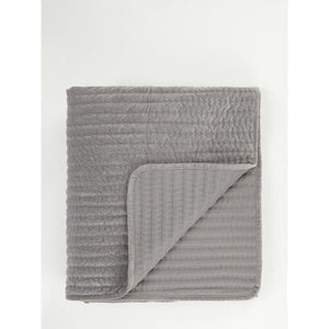 George Home Grey Embroidered Velvet Throw 150cm x 200cm