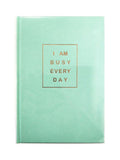 George Home teal A5 notebook fabric cover rose gold foil - British product