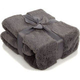 George Home charcoal faux fur throw, UK version