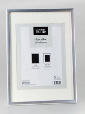 George Home Silver Photo Frame 9x7 A4 (British brand)