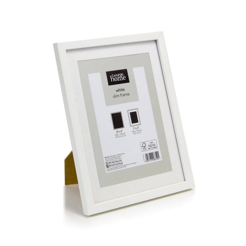 George Home White Slim Photo Frame 7 x 5 inch, UK version