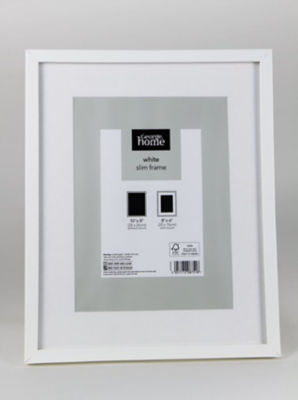 ASDA George Home White Photo Frame 8x6 with Mount, 10x8 No Mount- Buy online at McGrocer