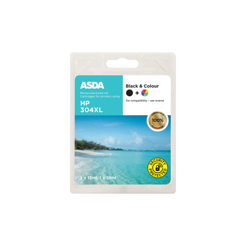 ASDA 304XL Black and Colour ink cartridge - British product