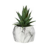 George Home pineapple marble geo pot artificial plant 15cm height, UK version