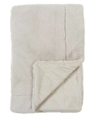 George Home natural super soft faux fur throw - British product
