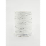George Home white marble effect bathroom bin 18x18x23cm, UK version