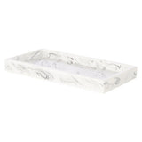 George Home white marble effect bathroom organiser tray 25cm x 13cm, UK version