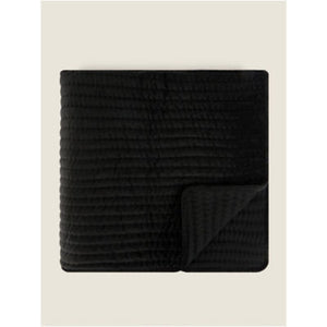 George Home Black Embroidered Velvet Throw 150 x 200 cm