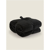 George Home Black Embroidered Velvet Throw 150 x 200 cm, UK version