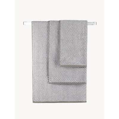 George Home grey herringbone large cotton bath sheet (British brand)