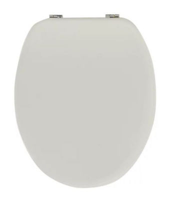Antibacterial Slow-Closing Toilet Seat with Adjustable Fittings