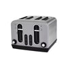 George Home Grey Stainless Steel 4 Slice Toaster, UK version