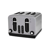 George Home Grey Stainless Steel 4 Slice Toaster, UK version