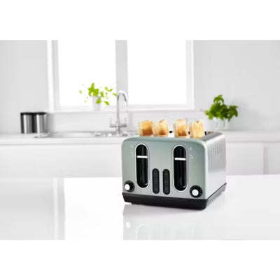 George Home green stainless steel 4 slice toaster, UK version
