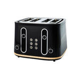 ASDA George Home Black and Wood Scandi 4 Slice Toaster- Buy online at McGrocer
