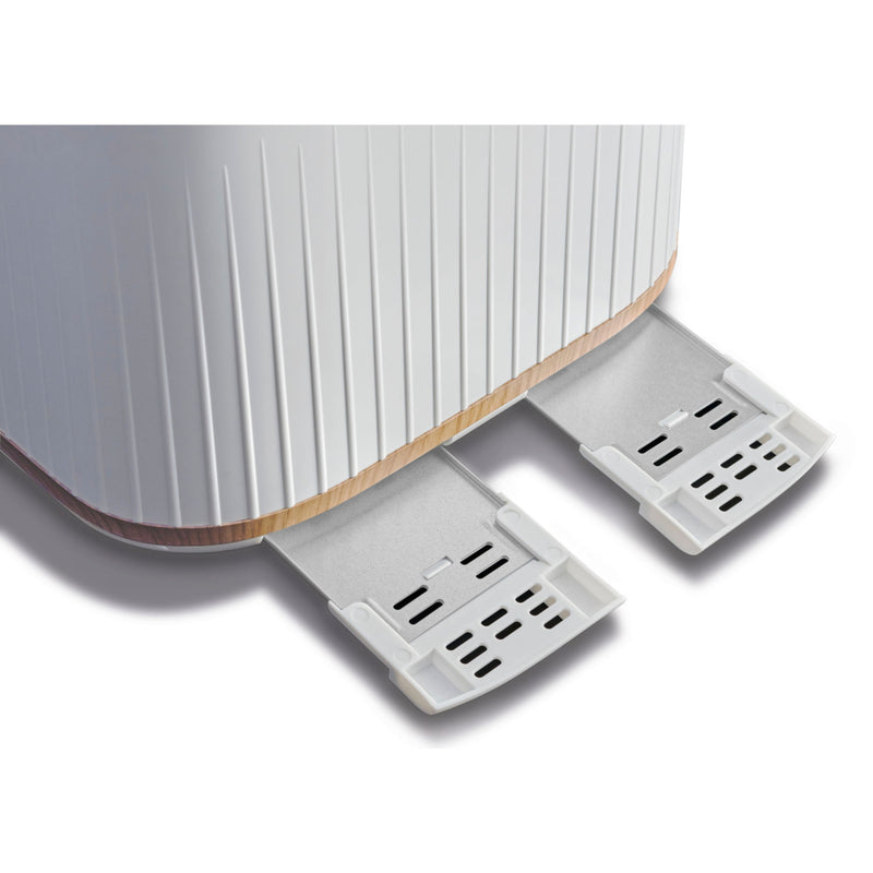 George Home white and wood scandi 4 slice toaster, UK version