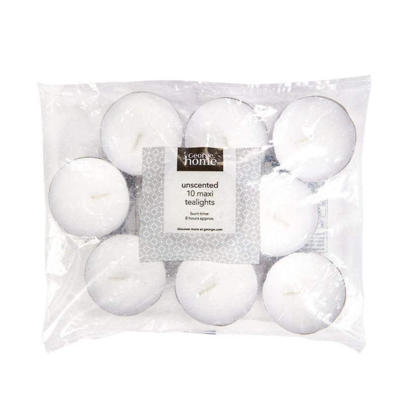 George Home unscented maxi tea lights 10 pack, UK version