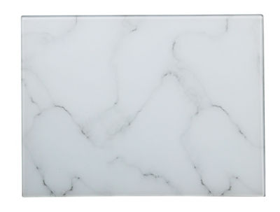 George Home marble-effect glass chopping board 40x30x0.6cm, UK version