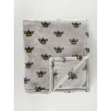 George Home grey bumble bee super soft throw, imported from the UK