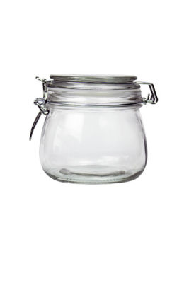 George Home Glass Clip Lid Canister 600ml, UK version